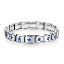 Original Silver Blue Bracelet Pack 2