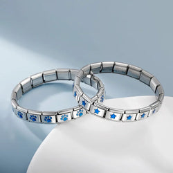 Original Silver Blue Bracelet Pack 2